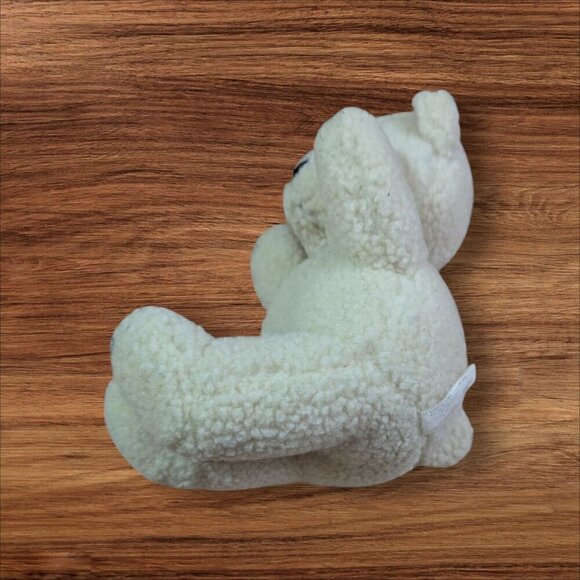 Vintage 80s Snuggle Bear Plush Toy, Lever Brothers Snuggle Teddy Bear 6"white - Picture 3 of 9
